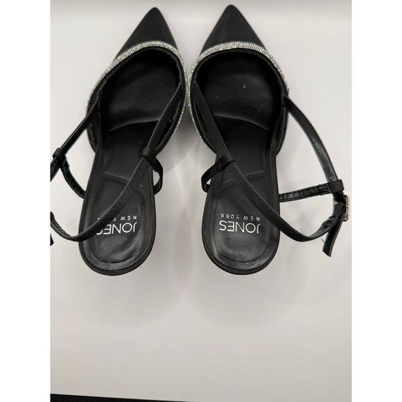 Jones New York Black Mesh Slingback Heels – Never Worn – Size 8 - Picture 9 of 13